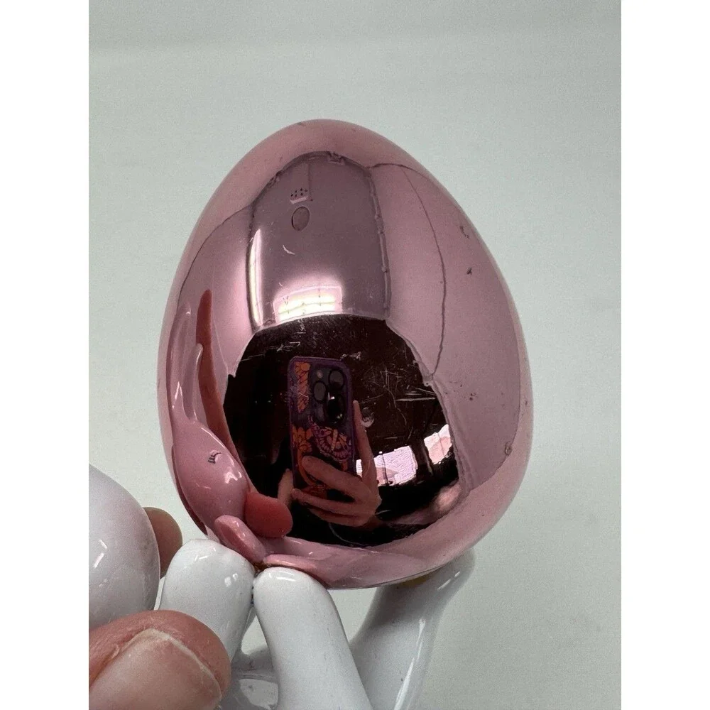Bath & Body Works Easter Bunny with Pink Egg Hand Soap Holder Rabbit Spring